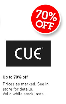 CUE UP TO 70% OFF
